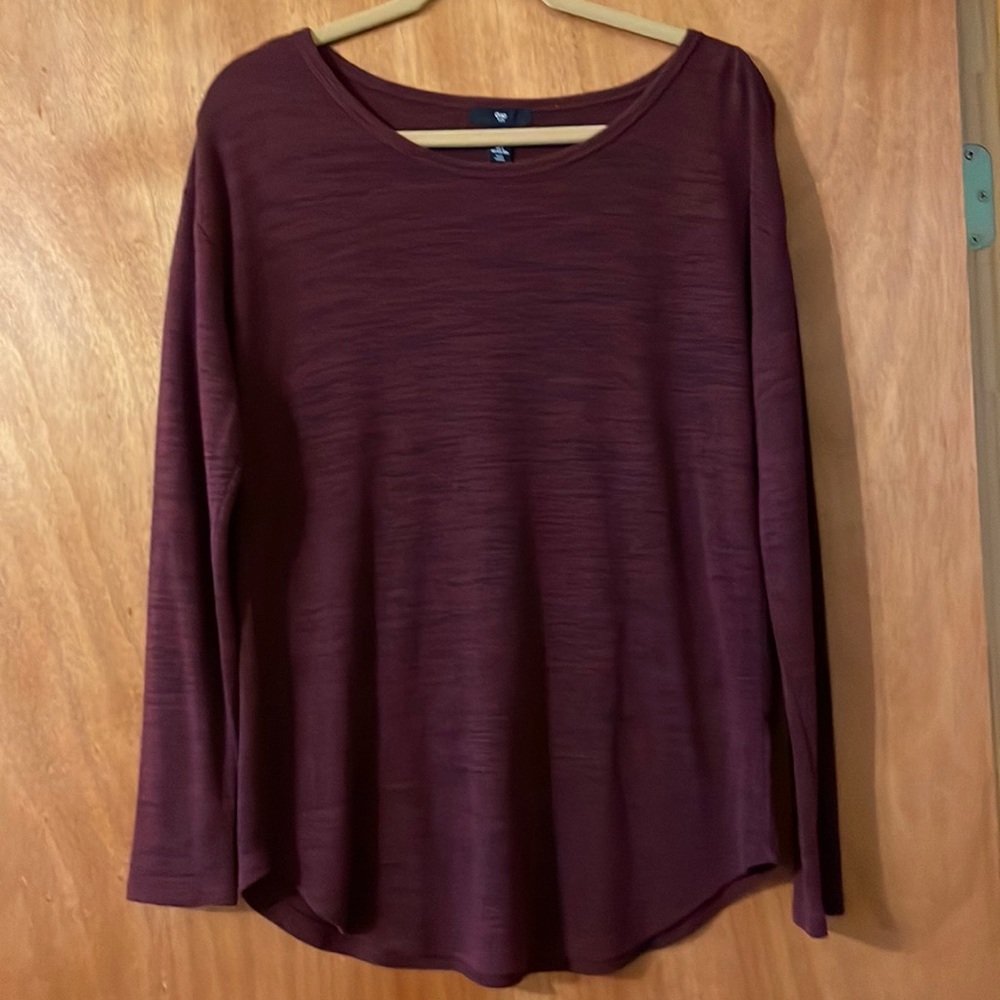 Gap Maroon long sleeve comfy tunic (mlb)